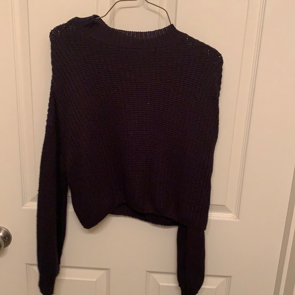 Cropped back sweater